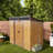 Durable 4X8Ft Resin Outdoor Storage Shed With Metal Foundation Frame, Padlock Sliding Doors,Weather-Resistant, Rust-Proof Garden Shed