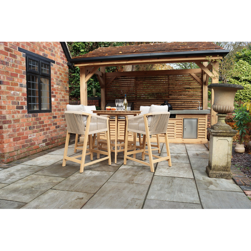 FSC 1 Roma Bar set 100cm High Table with 4x Deluxe Roma Bar Stools