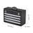 Tool Box 20.5-Inch Portable Metal Tool Box With 4 Drawers Tool Organizer Black