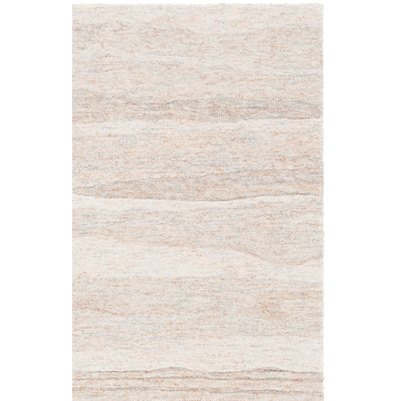Moneak Ebony Hand Tufted Wool Pile Abstract Rug, Rectangle 8' x 10'