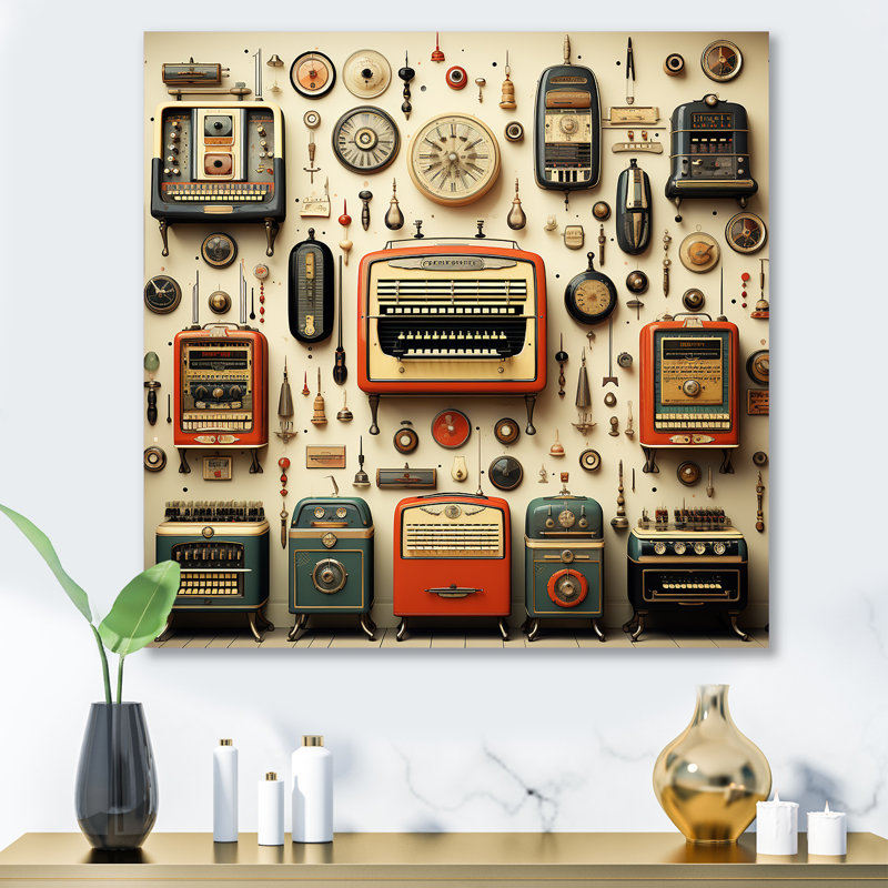 Nostalgic Jukebox Tunes 4 - Jukeboxes, art mural en métal, H 36 po x l 36 po
