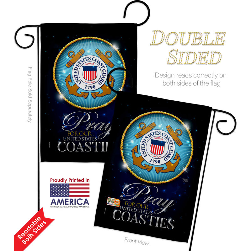 Drapeau de jardin en polyester 2 faces 1 x 1 pi