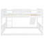 Lit double superposé avec glissade, blanc - Pièce de chambre moderne fonctionnelle dans l'espace