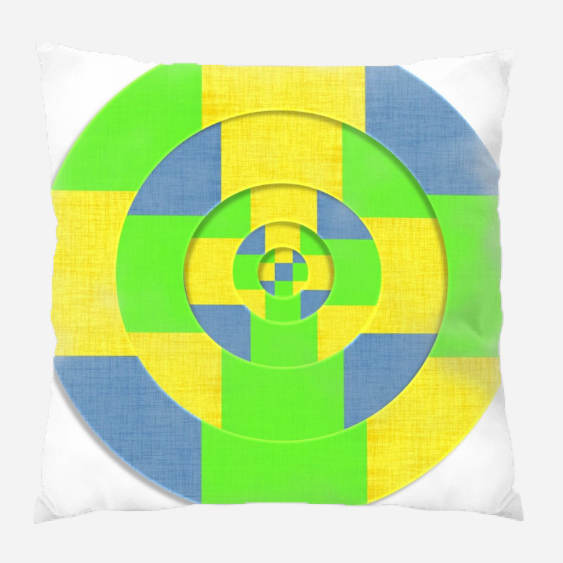 Fabric Geometric Microsuede Reversible Throw Pillow