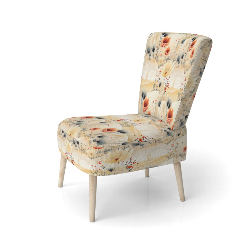 Chaise d'appoint décorative Boho Ferns In Beige Tones