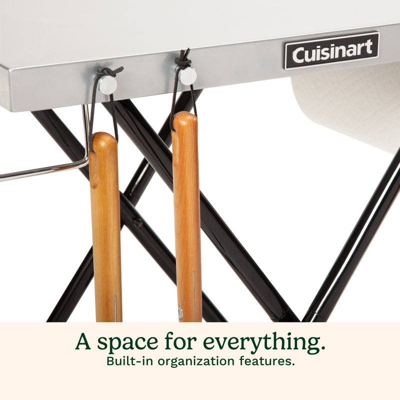 Portable Steel Folding Prep Table and Grill Stand