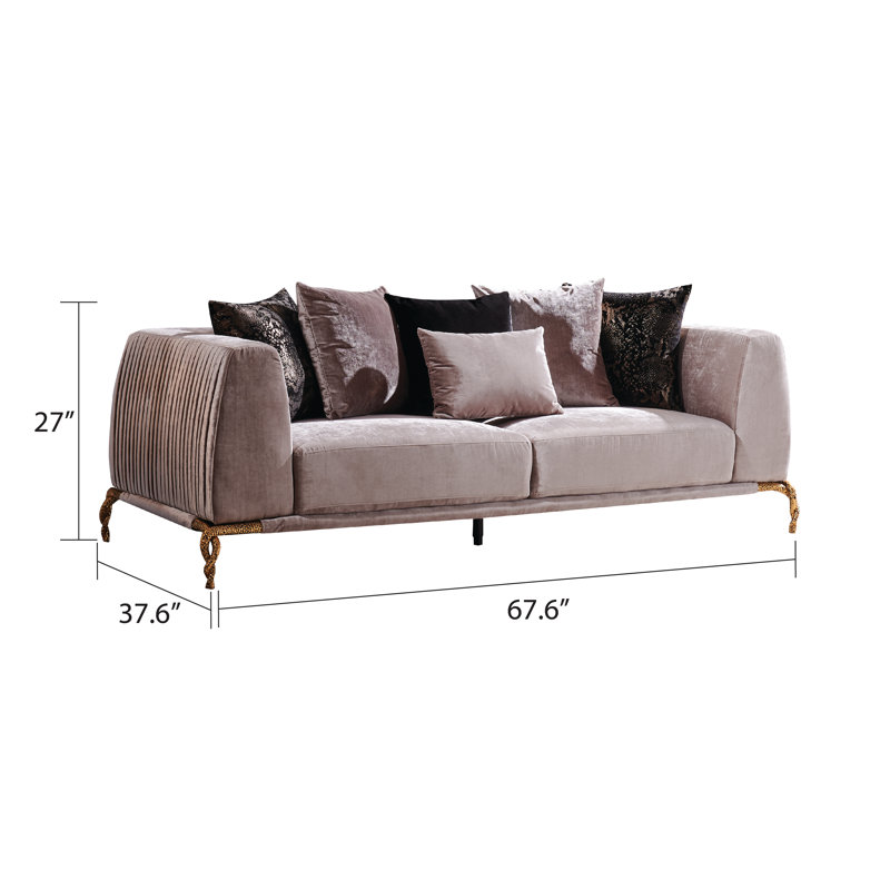 Causeuse Mehalick, Mélange de coton ivoire