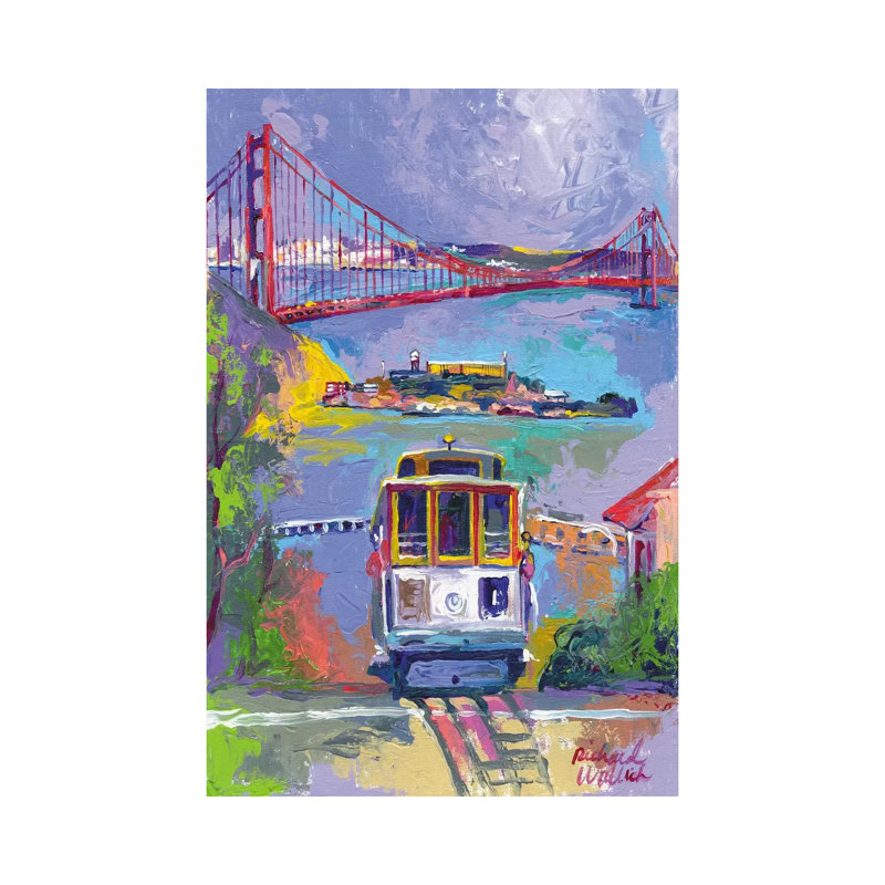 San Francisco by Richard Wallich - Painting on Canvas, No Frame, 152.5 cm H x 101.5 cm W x 3.175 cm D