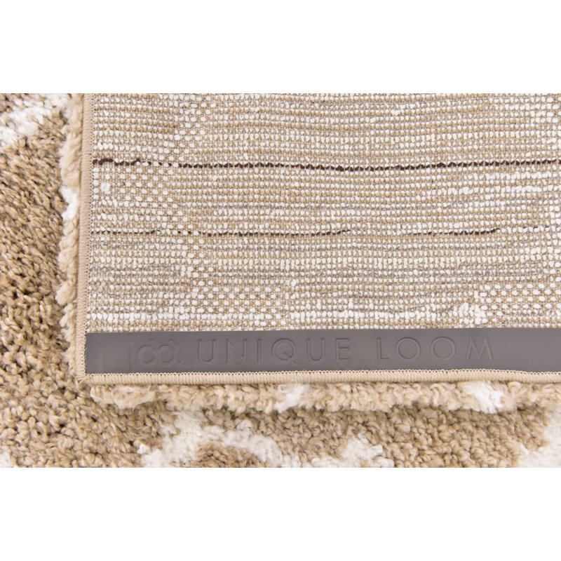 Geometric Shag Area Rug, Rectangle 122 x 183cm