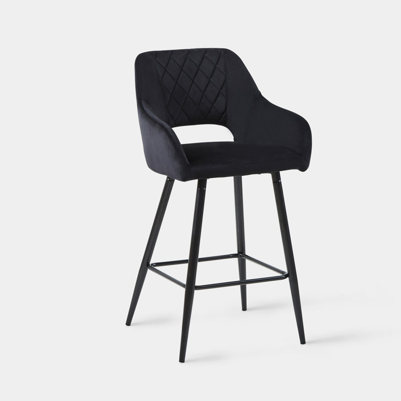 Alvy Upholstered Counter Stool with Metal Frame