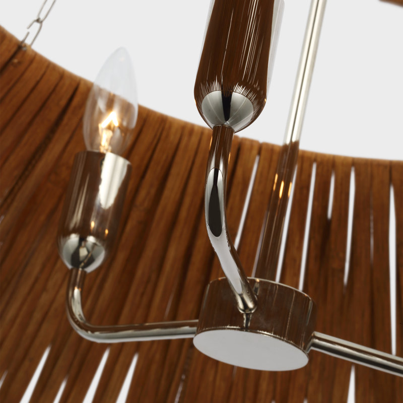 Corinne 3 - Light Pendant, Polished Nickel, Brown