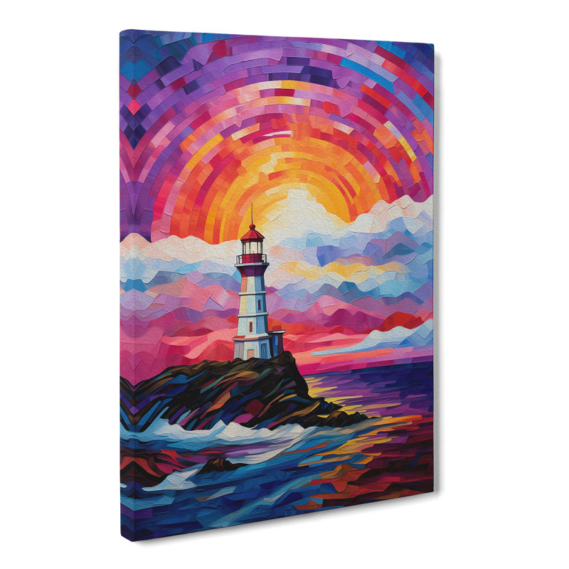 Lighthouse Colour Field - Wrapped Canvas Print, 50cm H x 35cm W x 3cm D