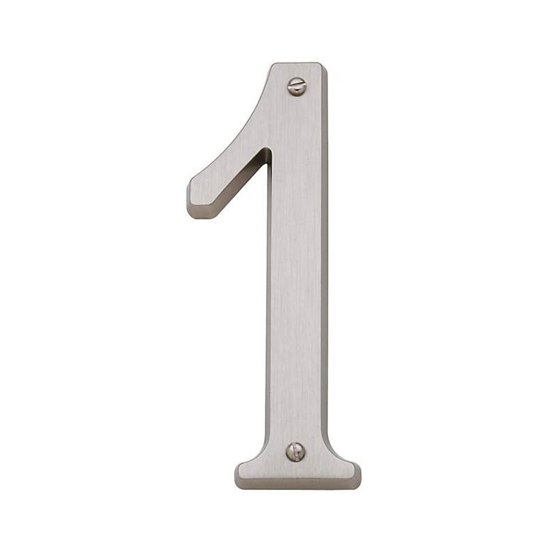 4.75" H Brass House Number, Bronze Black, 1