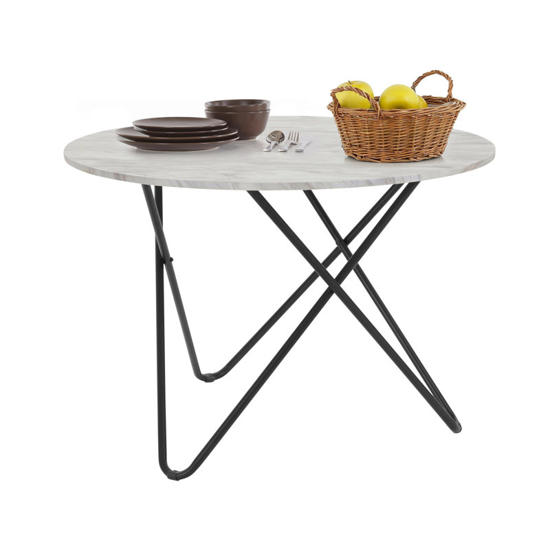 Sinta Round Metal Base Dining Table