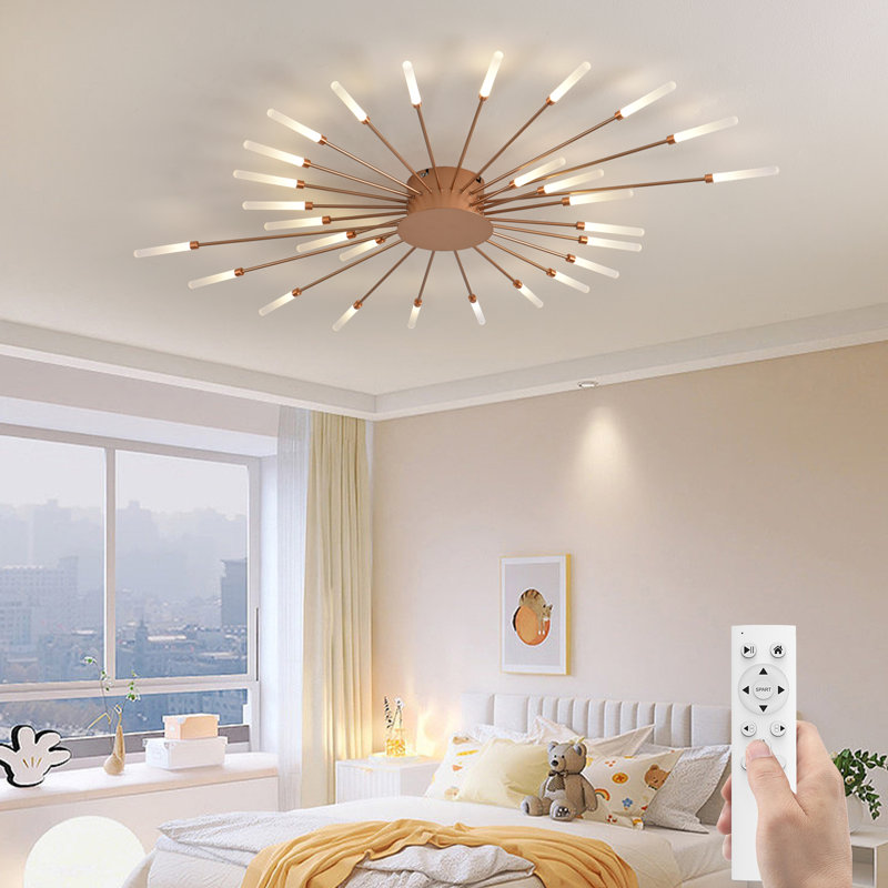 Acrylic LED Flush Mount, Gold