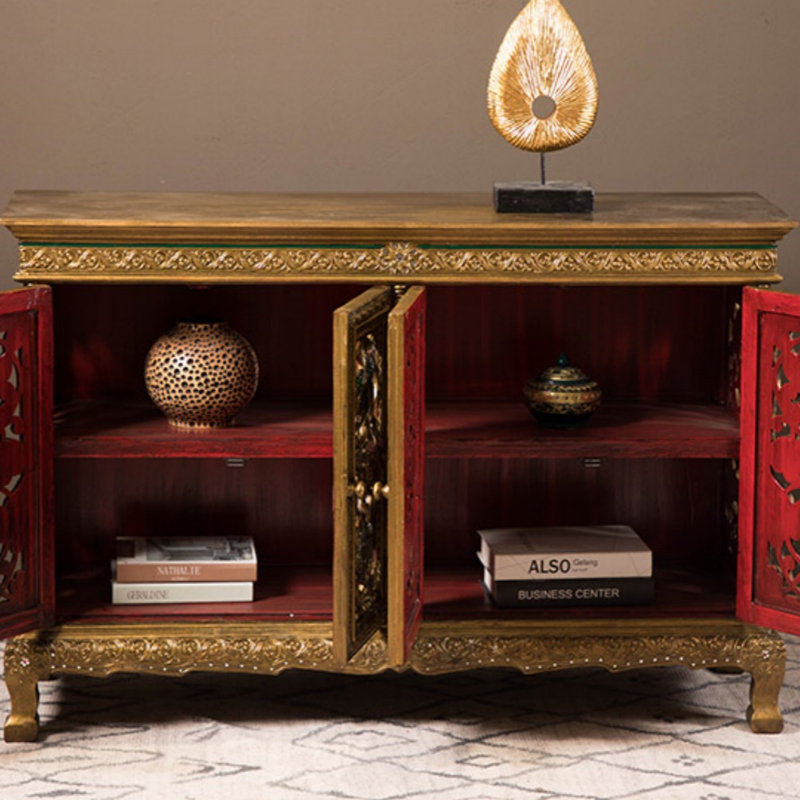 Solid Wood Accent Cabinet
