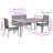 Bayou Breeze 4 Piece Patio Dining Set With Cushions Gray Poly Rattan-743157672