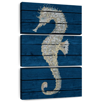 Brampt Antique Seahorse On Blue II