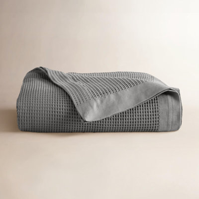 Cotton Waffle Weave Throw Blanket