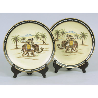Elephant on Monkey Plate Set