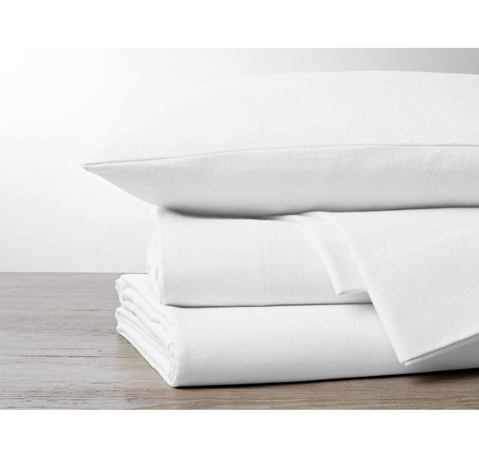 Cloud 100% Cotton Flannel Sheet Set, Alpine White, California King Sheet Set with 2 Pillowcases