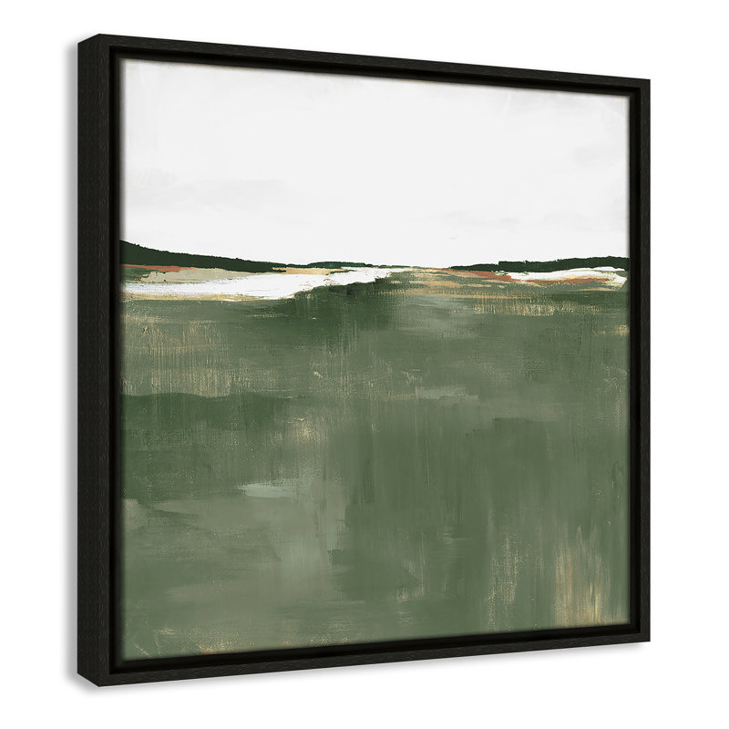 Dauntsey Green Sea by Dauntsey Z - Floater Frame Print on Canvas, 17.5" H x 17.5" W, Silver