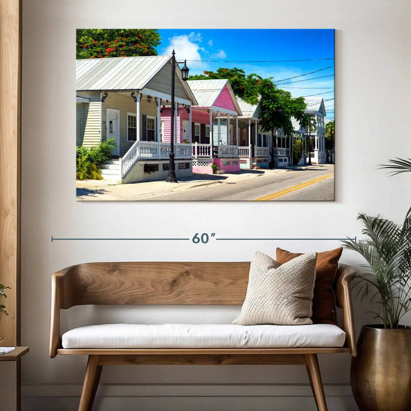 Key West Lilie - The Pink House, 34" H x 51" W