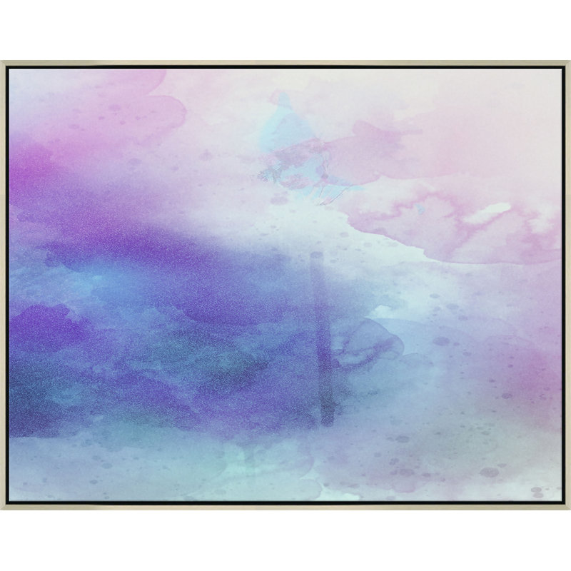 Cool Blue To Purple Abstract Wash Giclee On Canvas by Soicher Marin Archives, No Mat, 36" H x 46" W x 2.62" D