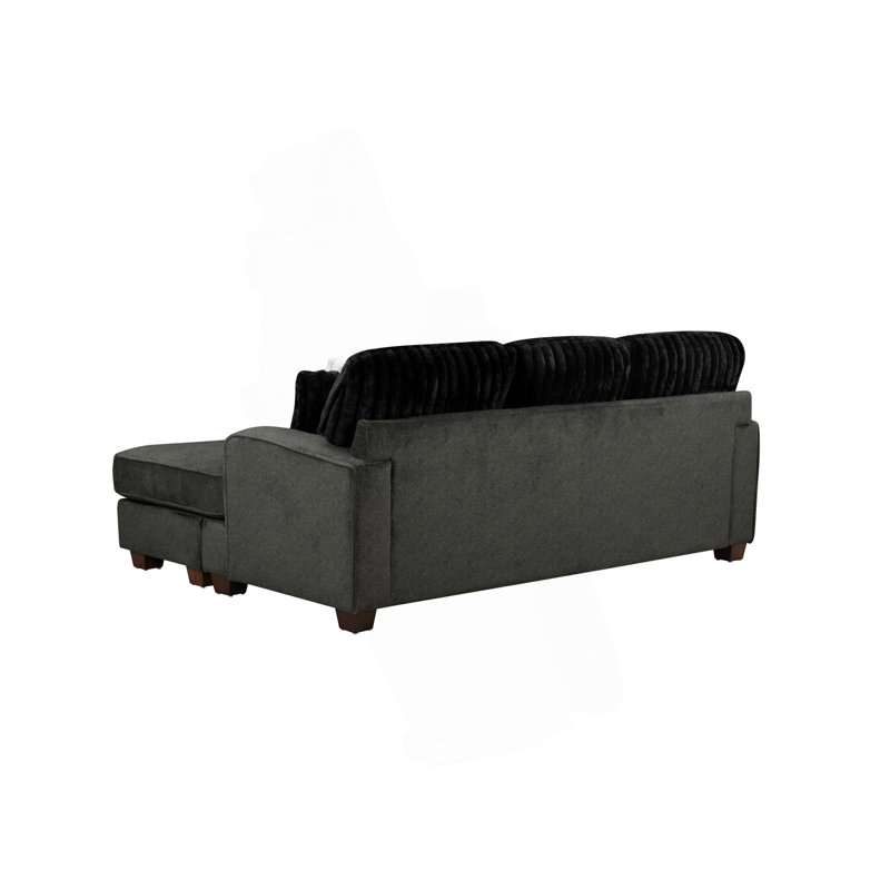 Coussins réversibles Modern, Gris foncé