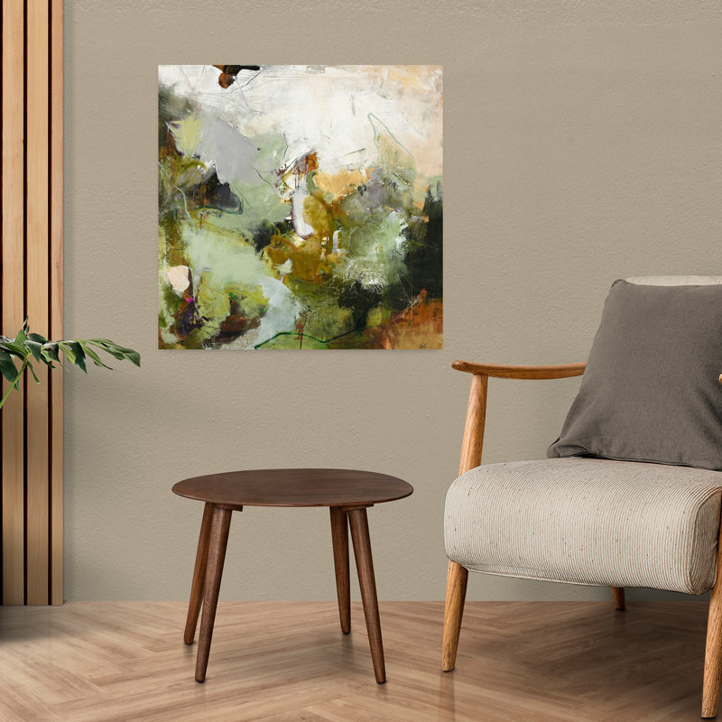 Evergreen 1, art abstrait contemporain, H 24 po x l 24 po