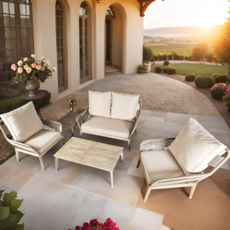 Acacia 5 - Piece Patio Conversation Sets With Cushions