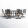 Argyri Round 6 - Person 54" Long Dining Set with Cushions