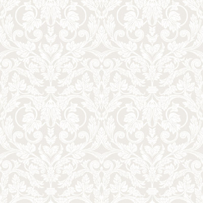 Rosali Traditional Leaf Damask 10m x 53cm Wallpaper Roll