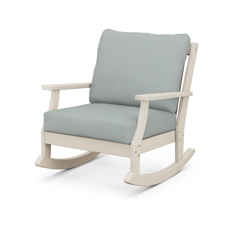 Braxton Deep Seating Rocking Chair, Sand, Natural