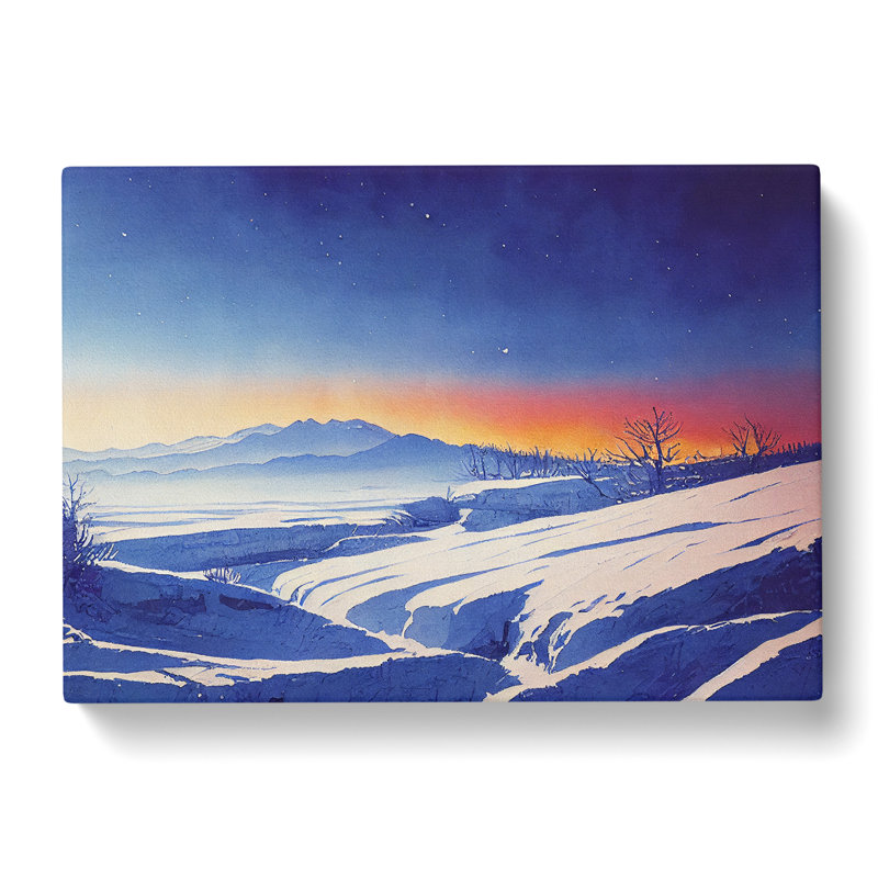 Winter Landscape Sunset Vol.3 - Wrapped Canvas, 35cm H x 50cm W x 3cm D
