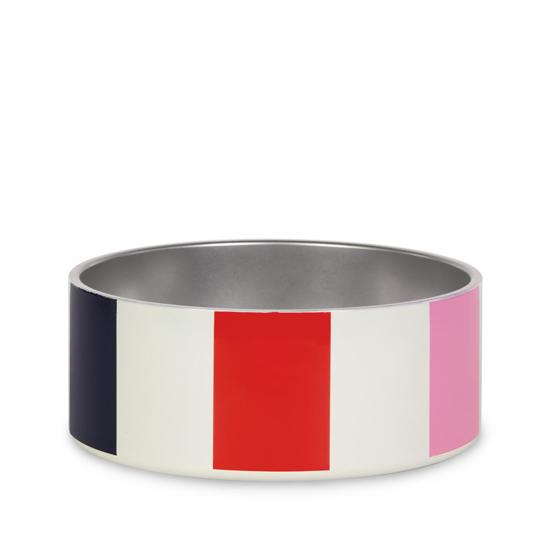 Dog Bowl, Adventure Stripe, Medium (2.88"), Medium(4 Cups/32 fluid oz), Small (2.13")