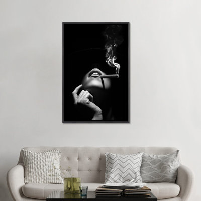 " Woman Smoking A Cigar " by Johan Swanepoel