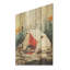 Minimalisme, camping, voyage, collage, camping, bois, art mural sur bois de pin naturel-381356961