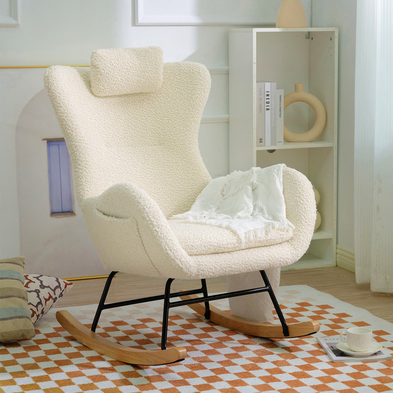 Chaise berçante Khmari, Beige