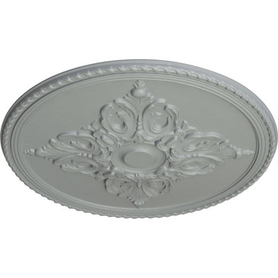 Endurathane Milton Ceiling Medallion, 54 1/4"OD x 2 7/8"P Factory Primed