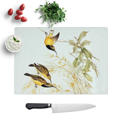 Tempered Glass Australian Sunbirds Chopping Board