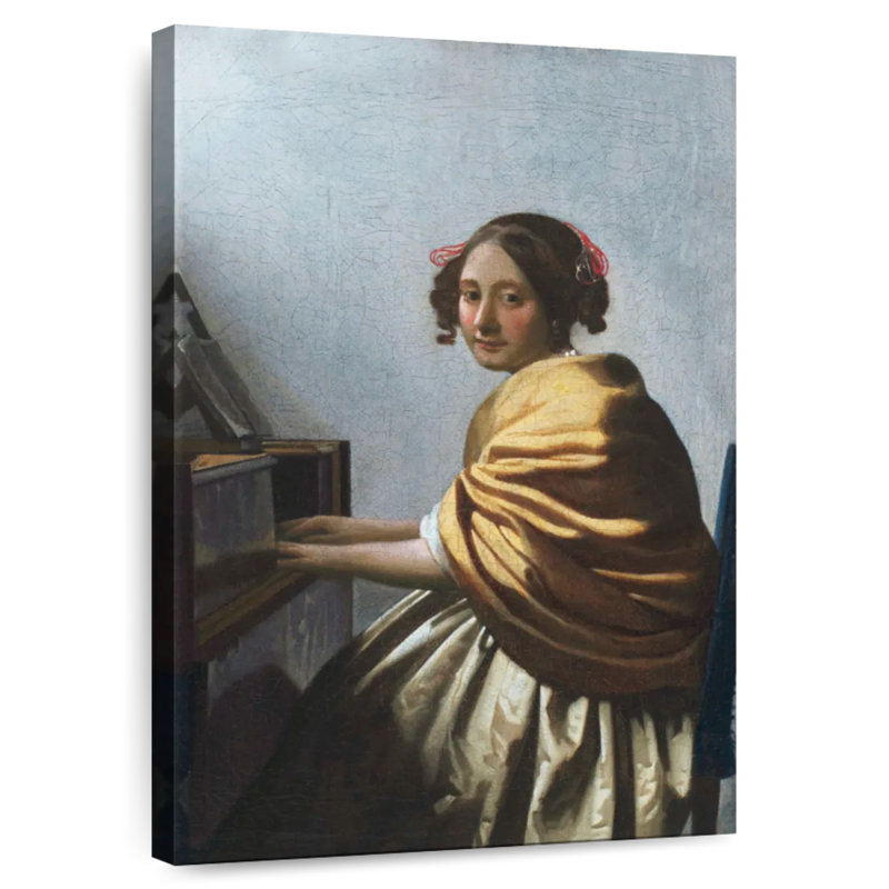 Une jeune femme assise aux Vierges 1670-1672, H 12 po x l 8 po