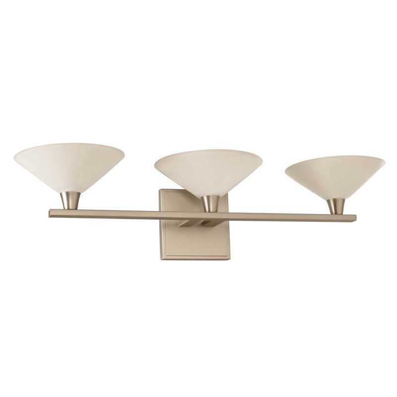 Éclairage pour meuble-lavabo Galco 3 gallons Galvaston, Nickel satiné