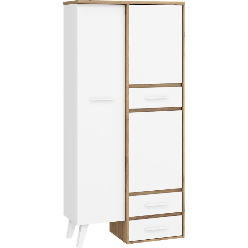 Prine 2 Door Manufactured Wood Wardrobe, Gold