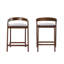 Tabouret de comptoir rembourré en bois Gurnaik-107848130-107848131