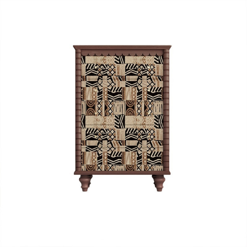 Commode décorative à cinq tiroirs Retro, Brun