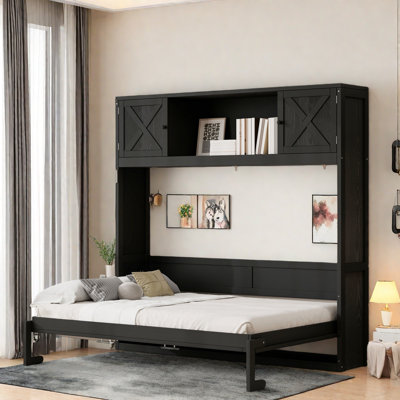 Murphy Bed With 3 Storage Cabinets by Red Barrel Studio