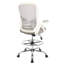 Fauteuil de dessinateur ergonomique pour bureau debout, fauteuil de travail gris avec support lombaire, accoudoirs rabattables et anneau de repose-pieds-2073440043-2078361762