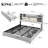 Billericay Upholstered Bed Frame With 4 Storage Drawers, Wooden Bed Frame With 47.2" Bookcase Headboard, Platform Bed With Charging Station/no Box Spring Needed,King-102834369