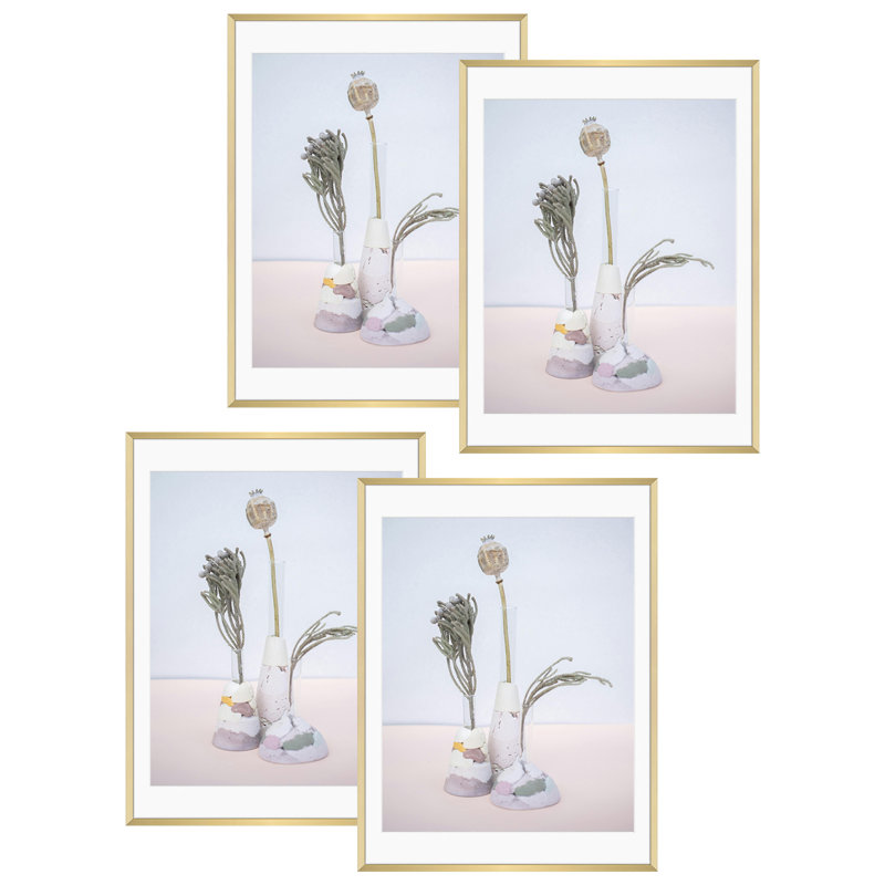 Cadre photo Drennon en métal, cadres photo ou plateau de table et fixation murale, Or, 18 po x 24 po emmêlé à 16 po x 20 po
